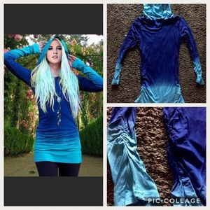 Ombré hooded top/tunic